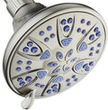 AquaDance Antimicrobial – Anti-Clog High-Pressure 6-Setting Shower Head with Microban Nozzle Protection from Growth of Mold, Mildew & Bacteria for Stronger Shower! 4" Sunset Blue by AquaDance