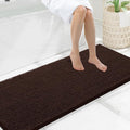 Smiry Luxury Chenille Bathroom Rugs 59x20, Extra Soft and Absorbent Shaggy Bath Mat, Machine Washable, Non-Slip Plush Carpet Runner for Tub, Shower, and Floor, Home Decor Accessories, Brown by Smiry