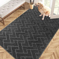 PURRUGS Easy Care Area Rug 4ft x 6ft, Non-Slip Machine Washable Entry Rug, Dog Door Mat, Stain Resistant Accent Rug for Hallway, Bedroom, Living Room and Mudroom, Charcoal by PURRUGS