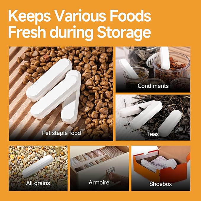 8 Pcs Diatom Drying Stick for Pet Food, Keep Food Fresh Desiccant to Dry Deodorization Rapid Water Absorption, Reusable Use for Closet Books Piano Electronics Tools Tea Coffee (2) - Image 8
