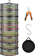 VIVOSUN 8-Layer Mesh Drying Rack Hanging Design with Green Zippers for Dehydrating, Indoor and Outdoor Pruning Shears Included by VIVOSUN