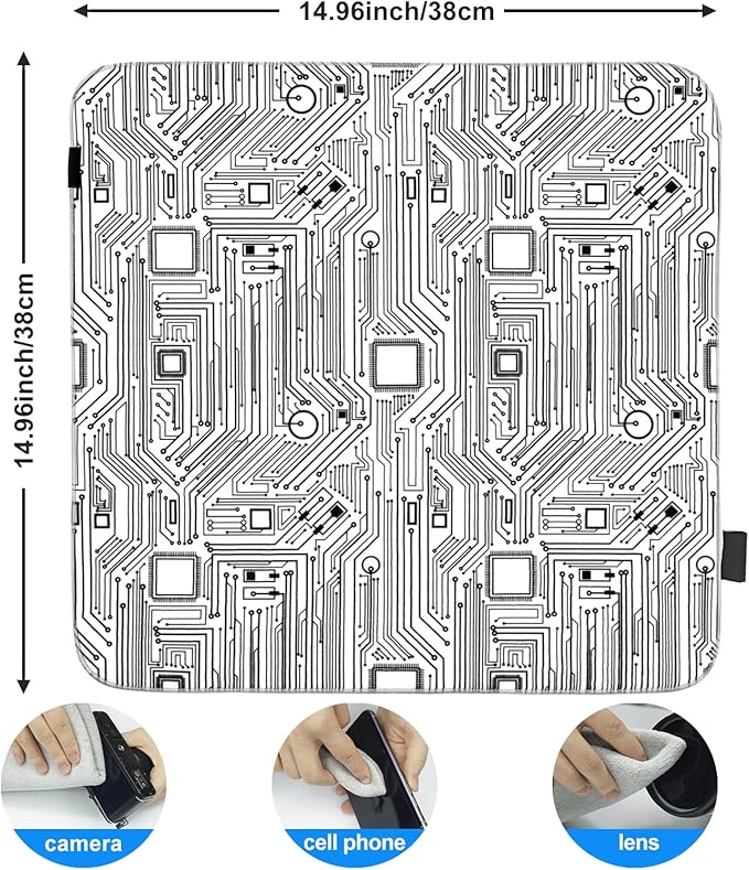 15 in Camera Wrap with Pouch,Lens Protective Wrap,Anti-scratch Anti-dust, Flexible Wrapper Camera Travel Accessories for DSLR Mirrorless Camera Lens(linear) - Image 2