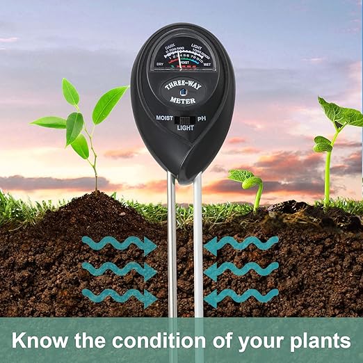 2 Packs Soil Moisture Meter, 3 in 1 Soil Tester Tool, Plant Water Monitor, Soil Hygrometer Sensor for Gardening, Farming, Indoor and Outdoor Plants, No Batteries Required (Black & Green) - Image 6