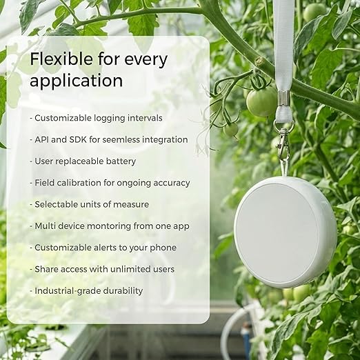 Temperature and Humidity Monitor - 3-in-1 Wireless Indoor/Outdoor Hygrometer with Dew Point, Bluetooth Enabled Data Logging, High-Precision Sensor - Outdoor/Indoor Humidity Meter - Image 2