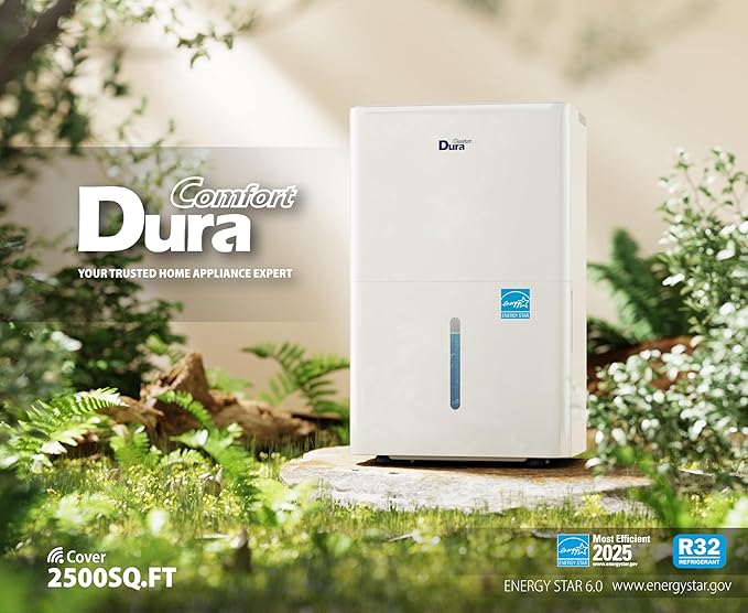 Small Dehumidifier for 2500 Sq.ft，Energy Star 2025, Max 35 Pint/D，Smart Compressor Dehumidifier with Drain Hose, Intelligent Humidistat,for Basement,Bedroom,Home,Bathroom - Image 6