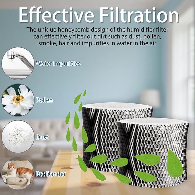 4 Pack HWF64 BWF64 Replacement Humidifier Wick Filter B | Compatible with Holmes HM1730 & HM1745 & HM1746 & SCM1746 Humidifiers | Activated Carbon Upgraded - Image 5