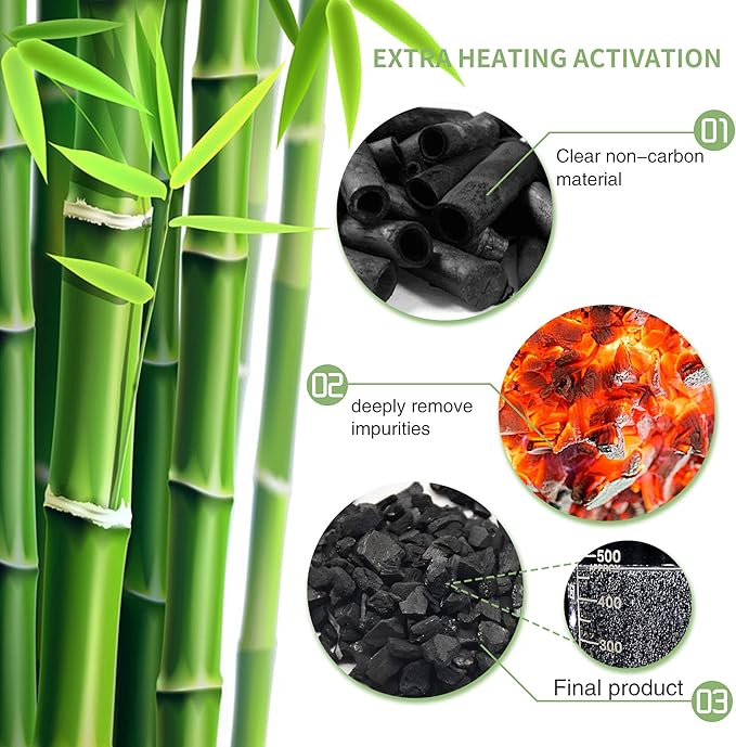 12 Pack Bamboo Charcoal Air Purifying Bag, Activated Charcoal Bags Odor Absorber, Moisture Absorber, Natural Car Air Freshener, Shoe Deodorizer, Odor Eliminators For Home, Pet, Closet (8x50g, 4x200g) - Image 3