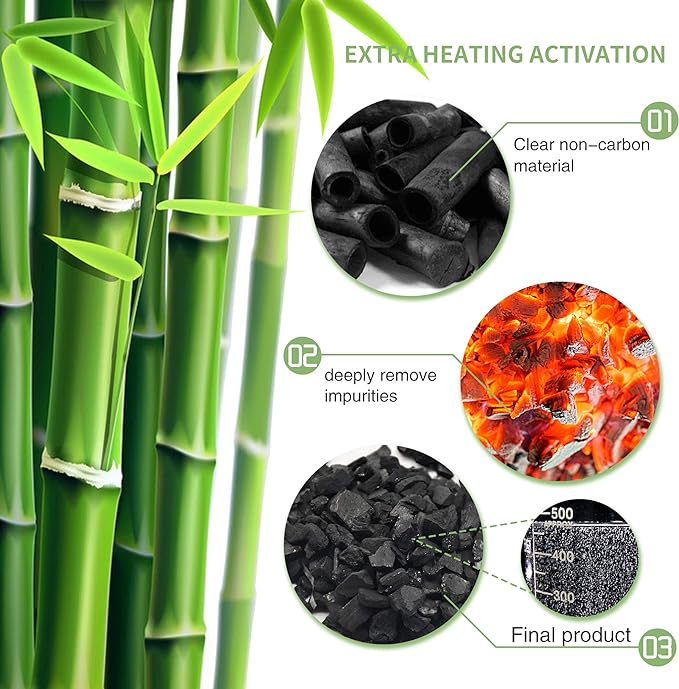 12 Pack Bamboo Air Purifying Bag, Activated Charcoal Bags Odor Absorber, Moisture Absorber, Natural Car Air Freshener, Shoe Deodorizer, Odor Eliminators For Home, Pet, Closet (6x50g, 6x150g) - Image 3