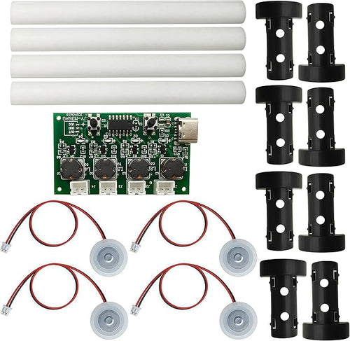 1 in 4 DC5V Humidifieration Atomization Disc Kit Type-C Interface Humidifier Module DIY Atomization Control Drive Circuit Board 4 Nozzle Spray with Switch by WelcometoSazkJere