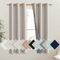NICETOWN Brich Vintage Open Linen Weave Flax Thermal Curtains, 100% Blackout Curtains 63" Long for Dining Room, Soundproof Window Treatment Drapes for Gym Room, 42" Wide Per Panel, Set of 2 by NICETOWN