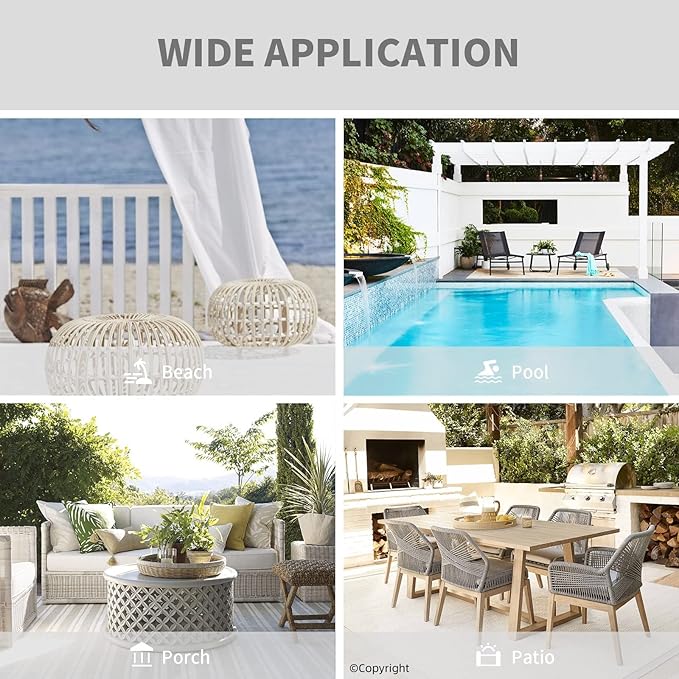 Waterproof Outdoor Curtain W105 x L84 - Grommet Top Sunlight Blocking Window Treatment Drapes Blackout Curtains for Home Bedroom Living Room Outdoor Patio Porch Pergola Cabana Gazebo (2 Panels) - Image 6