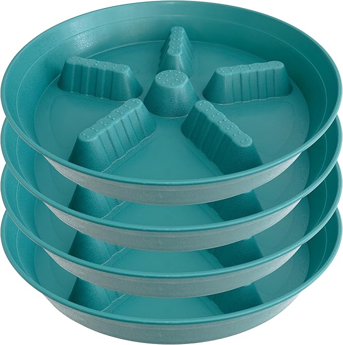 4 Pack Plant Saucer 12 inch, 8 10 14 17 inch, Plant Stand Plastic Plant Saucers for Indoors Outdoor, Heavy Duty Flower Saucers for Potted Plants, Pot Saucers for Plants, Grow Bags Saucers by Unknown