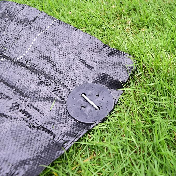 MySit 50 Pack Vapor Barrier Stakes with Landscape Staples Gasket Caps, 6 Inch Weed Barrier Stakes for Moisture Barriers, Garden Ground Staples for Weed Block Landscaping Lawn Fence Pins - Image 4