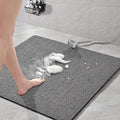 Non-Slip Shower Mat Bathtub Mat with Drain Soft on Feet PVC Loofah Shower for Bathroom Wet Area Quick Drying No Suction Cup Comfort Shower Rugs Bathroom Accessories (32”×32”) by ROIMOE