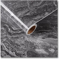 CRE8TIVE Dark Grey Silver Marble Contact Paper Waterproof 12"x354" Slate Marble Wallpaper Peel and Stick Countertops Self Adhesive Removable Kitchen Wallpaper Marble Vinyl Roll for Tables Shelf Liners by CRE8TIVE