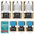 6pcs DHT22 DHT11 Gold Edition Digital Temperature Humidity Sensor Set AM2302 Weather Station Monitor for Arduino ESP32 S3 Raspberry Pi Project by LONELYBINARY