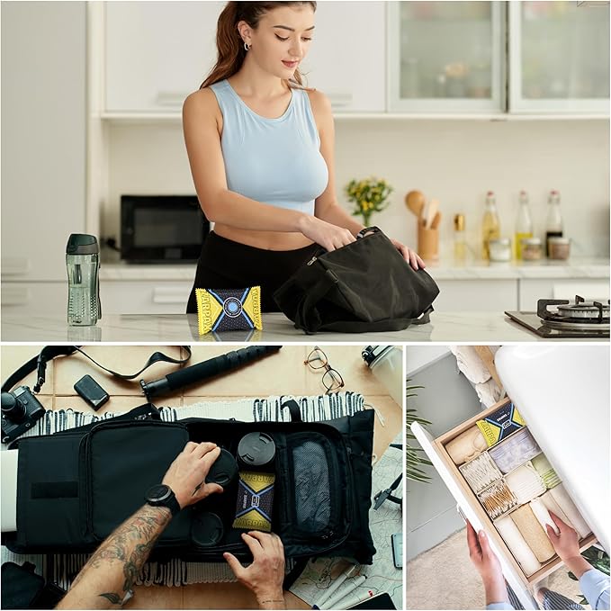 125g Rechargeable Desiccant Packs Dehumidifier Bag - 24 Pack - Moisture Absorbers For Safes, Car, Bathroom, Storage, Garage - Moisture Remover Eliminates Humidity - Reusable Desiccant Bags - Image 7