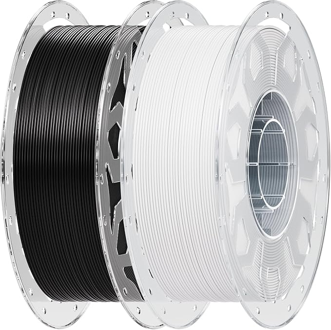 Creality 2 kg Black & White PLA 1.75mm Filament, 3D Printer Filament Bundle, 1.0kg (2.2lbs) Spool, Enhanced Toughness No Warp, Accuracy ±0.03mm Printing Filament, for 3D Printers by Creality