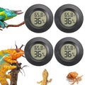 Reptile Thermometer and Humidity Gauge Digtal Terrarium Thermometer Circular Bearded Dragon Cage Accessories Reptile Temp and Humidity Gauge for Leopard Gecko Hermit Crab Gecko Lizard Etc 4pc by SerundoAuto