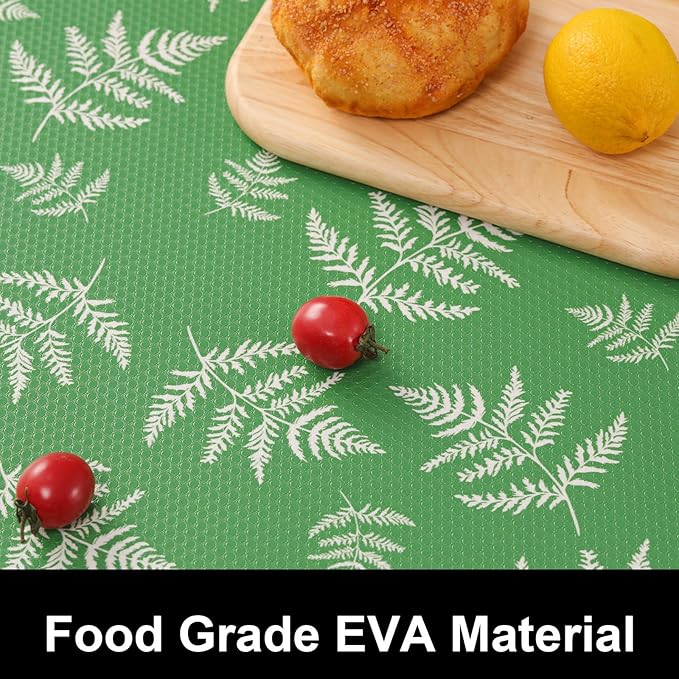Cooyes Shelf Liner Drawer Liners, Shelf Liners for Kitchen Cabinets, Non Adhesive Cabinet Liner, EVA Waterproof Non-Slip Refrigerator Liners for Kitchen, Drawer（17.5" W x 360" L） - Image 5