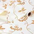 RAY STAR Shelf Liner, Non Adhesive Golden Leaves Floral Kitchen Cabinet Liner for Pantry Drawer Vanity, Strong Grip Non Slip, Shelf Liners for Kitchen Cabinets Cupboard 18 Inch x 8 FT (2 Rolls) by RAYSTAR