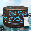 Diffusers for Essential Oils Large Room with R/C,600ml Essential Oil Diffusers for Home,Waterless Auto Off 7 Colors Changed 3 Mist Modes,Cool Mist Humidifiers for House Bedroom Decor,Gifts,Dark Wood by Roonbo