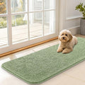 OLANLY Dog Door Mat for Muddy Paws 47x17, Absorbs Moisture and Dirt, Absorbent Non-Slip Washable Doormat, Quick Dry Chenille Mud Mat for Dogs, Entry Indoor Entryway Carpet for Inside Floor, Sage Green by OLANLY