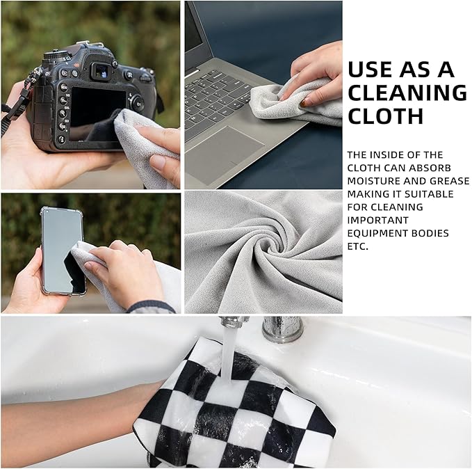 Camera Wrap, Anti-Scratch Lens Protective Wrap pouche, Magic Self-Adhesive Cloth, Universal Storage Cloth for DSLR, Smartphones, Laptops, electronics,Cosmetic,whatever you need to protect - Image 6