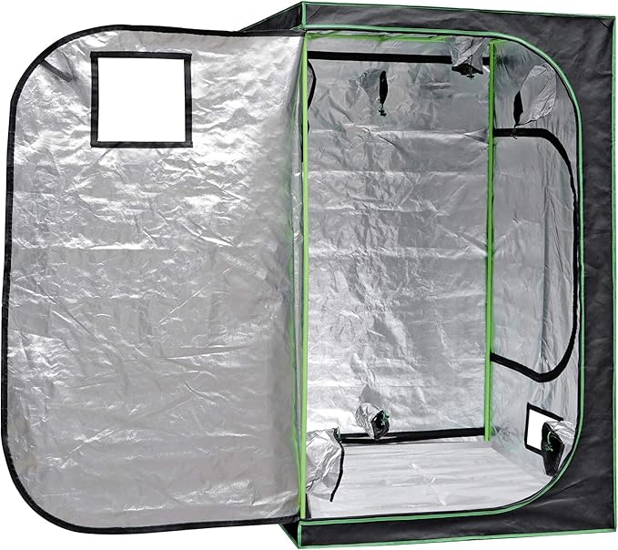 JungleA 2x4 Grow Tent, High Reflective Mylar Hydroponic Growing System, 48"x24"x60" Indoor Growing Tent Greenhouse Kit, Grow Box w/Observation Window & Floor Tray, Home Plant Fruit, Flower, Farmer Veg - Image 5