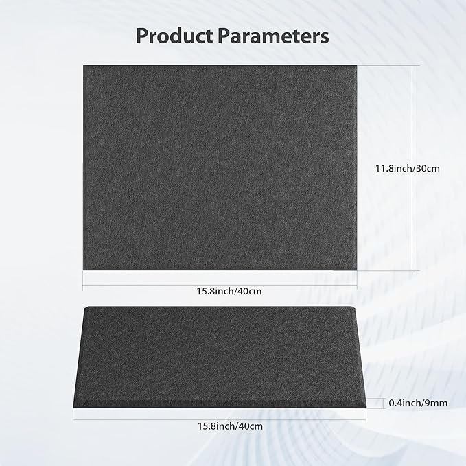 12 Pack Acoustic Panels Self Adhesive Sound Proof Foam, High Density Sound Acoustic Panel, 16X12X0.4 Inch 4:3 Rectangle Panels in Home, Office, Reccording Room, Studio,and more(Black) - Image 6