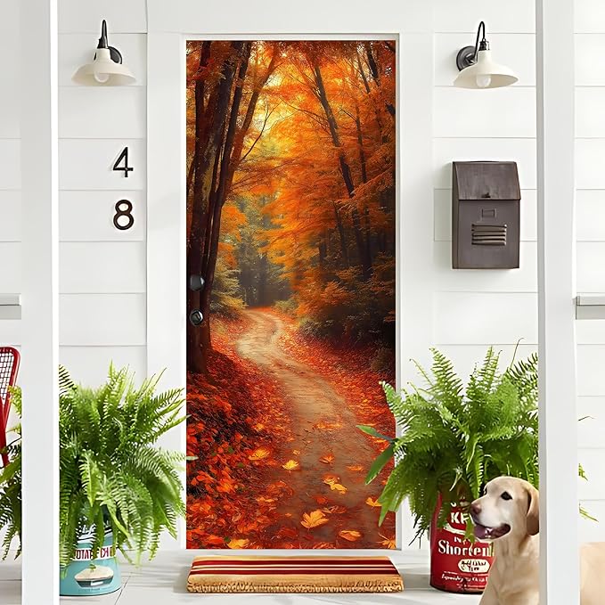 3D Door Decals Stickers, Peel Stick Wall Murals Vinyl Wallpaper Self-Adhesive Mural Door Covers Decorative for Furniture Home Decor Wrinkle-Resistant Waterproof - Image 4