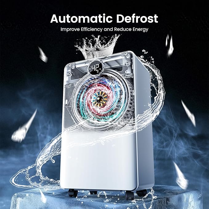 CHIVALZ 1500 Sq.Ft Dehumidifier for Basement with Drain Hose Max 25 Pints, Dehumidifiers for Home, Bedroom, Bathroom, Quiet, Intelligent Humidity Control, 3 Modes, 24H Timer, White 1Pack - Image 6