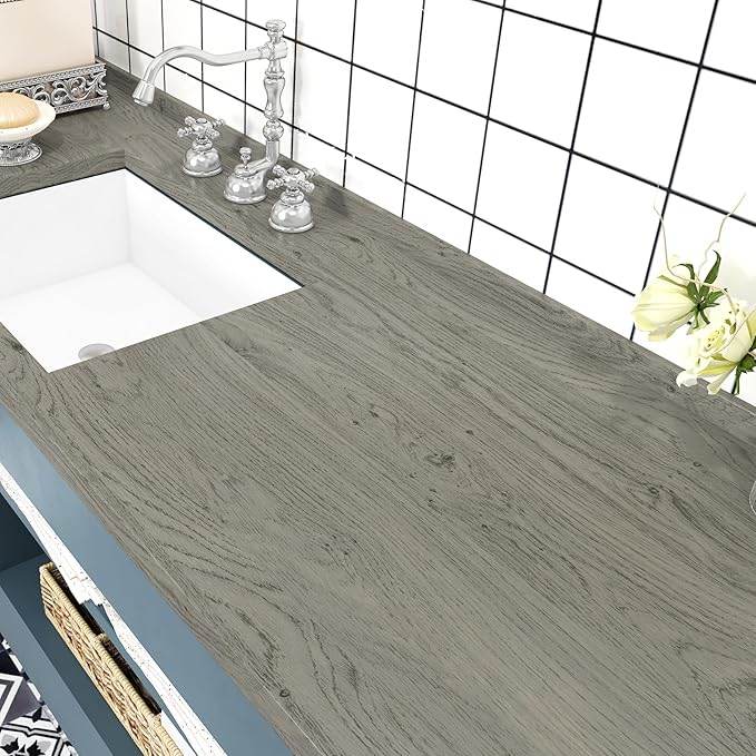 WESTICK Wood Grain Contact Paper Peel and Stick Wood Wallpaper for Cabinets Removable Rustic Wood Grain Contact Paper for Countertops Waterproof Furniture Drawers Liner Bathroom Walls 15.8" x 78" - Image 5