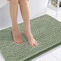 Smiry Luxury Chenille Bathroom Rugs 36x24, Extra Soft and Absorbent Shaggy Bath Mat, Machine Washable, Non-Slip Plush Carpet Runner for Tub, Shower, and Floor, Home Decor Accessories, Sage Green by Smiry