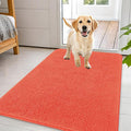 OLANLY Dog Door Mat for Muddy Paws 44x32, Absorbs Moisture and Dirt, Absorbent Non-Slip Washable Doormat, Quick Dry Chenille Mud Mat for Dogs, Entry Indoor Entryway Carpet for Inside Floor, Coral by OLANLY
