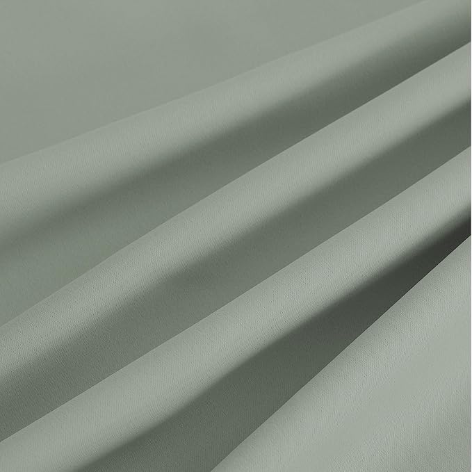NICETOWN Room Darkening Draperies Curtains Panels, 2 Panels Sage Green W52 x L102 - Image 9
