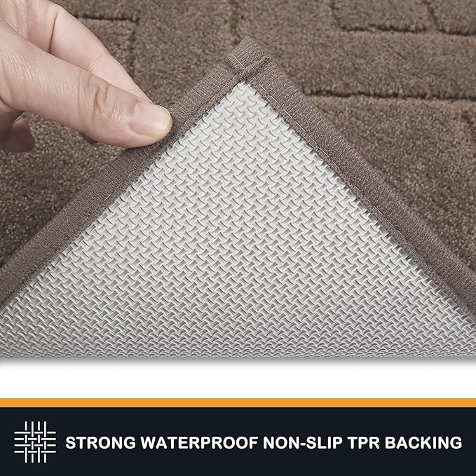 PURRUGS Dirt Trapping Door Mat 24" x 35.5", Non-Slip Machine Washable Entry Rug, Dog Doormat, Indoor Front Door Mat, Super Absorbent Entryway Rug for Muddy Shoes & Paws, Grayish Brown - Image 4