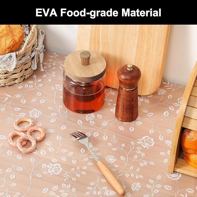 Cooyes Shelf Liner – Premium Non-Adhesive Cabinet & Drawer Liner for Kitchen – Waterproof Shelf Paper with Modern Pattern – Durable EVA Cabinet Mat – Easy to Cut （12" W x 240" L） - Image 3