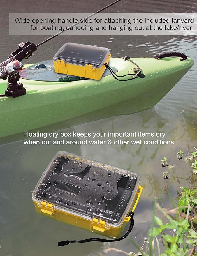 Hlotmeky Waterproof Dry Box Waterproof Container, Water Proof Box Water Tight Storage Container for Boat Kayak Large Dry Case - Image 4
