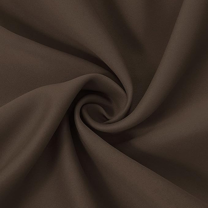DIVA EN CAMINO DEC Outdoor Patio Curtain Waterproof Darkening Thermal Insulated Indoor Curtains for Bedroom, Porch, Living Room, Pergola, Cabana, W52 x L95, Chocolate Brown, Set of 2 Panels - Image 8