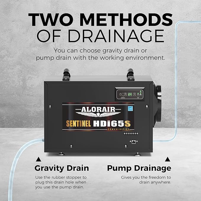 ALORAIR 120 PPD Commercial Dehumidifiers with Pump and Hose, Crawl Space Basement dehumidifier, Industry Water Damage Unit, Compact, Portable, Auto Defrost, Memory Starting - Image 3