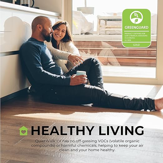 QuietWalk LV 360 Sq Ft Flooring Underlayment for Luxury Vinyl, Laminate & Engineered Wood, LVT, SPC, WPC, Sound & Moisture Protection, Made in USA - Image 4