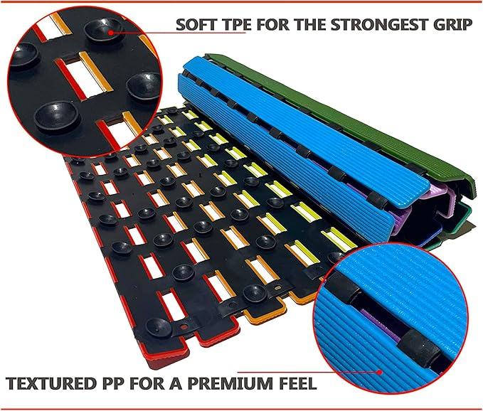 Non Slip Bathtub Mat | Double-Layered Shower Floor Mat with Suction Cups | EZ-Dry Construction | Non-Toxic, BPA, Latex, Phthalate, PVC Free (Rainbow) - Image 2