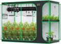 VIVOSUN D948 2-in-1 9x4 Grow Tent, 108"x48"x80" High Reflective Mylar with Multi-Chamber and Floor Tray for Hydroponic Indoor Plant by VIVOSUN