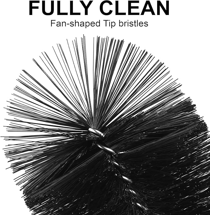 Long Bottle Brush, 15.64 in Bendable Cleaner Brushes for Cleaning Neck Beer Bottles, Wine, Baby Bottles, Water Bottles, Tumblers, Flask, Bird Feeder, Vase, Pipes and Brewing Supplies Black/1Pack - Image 2