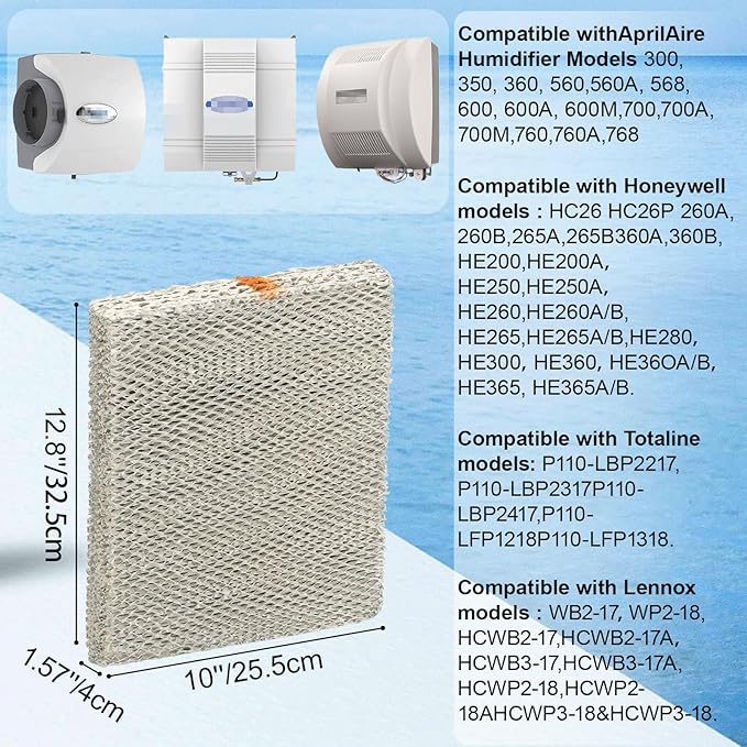 35 Water Panel Humidifier Filter Replacement Made of Aluminum Mesh for AprilAire Humidifier Models 350, 360, 560, 560A, 568, 600, 600A, 600M, 700, 700A, 700M, 760, 760A, 768 (2Pack) - Image 2