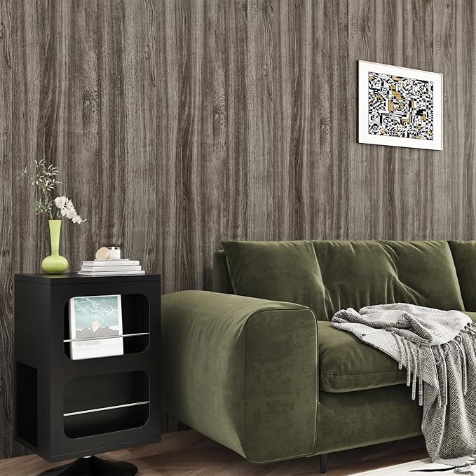WESTICK Grayish Brown Wood Contact Paper Peel and Stick Wallpaper Wood Vinyl Wrap Waterproof Thick Wooden Grain Contact Paper for Countertops Desk Dresser Kithcen Cabinets Shelf Liner 15.8" x 393" - Image 6