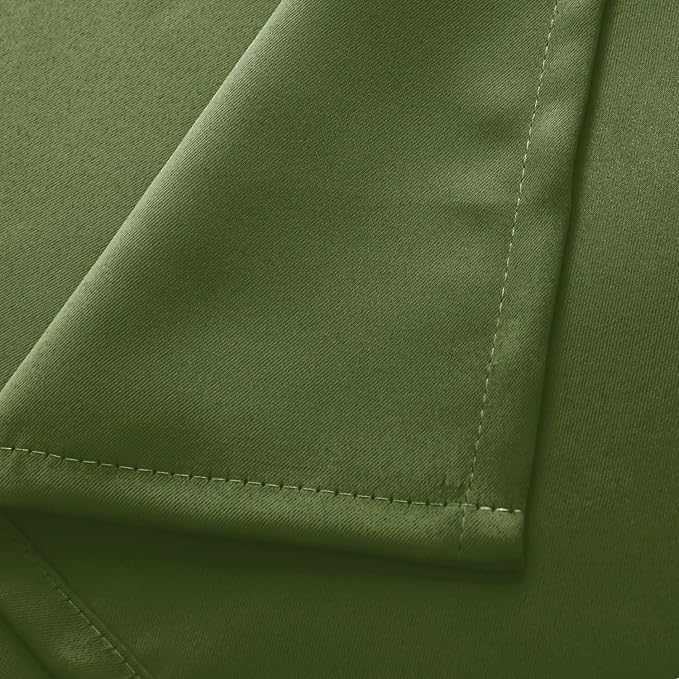 Hiasan RV Blackout Curtains for Bedroom, 52 x 36 Inches Long - Thermal Insulated & Energy Saving Window Curtains for Living Room, 2 Drape Panels Sewn with Tiebacks, Olive Green - Image 6