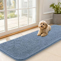 OLANLY Dog Door Mat for Muddy Paws 59x20, Absorbs Moisture and Dirt, Absorbent Non-Slip Washable Doormat, Quick Dry Chenille Mud Mat for Dogs, Entry Indoor Entryway Carpet for Inside Floor, Airy Blue by OLANLY