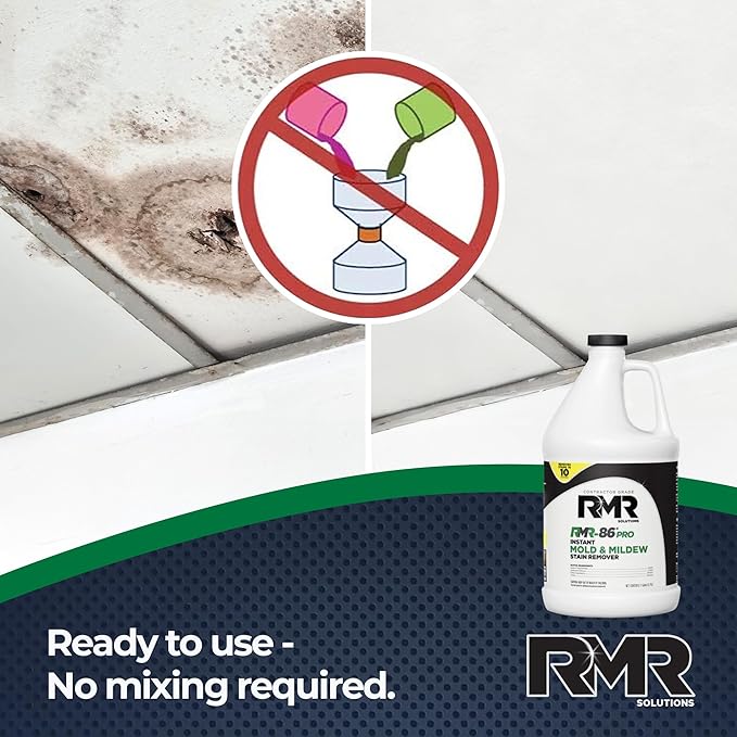 RMR-86 Pro Contractor Grade Mold Stain & Mildew Stain Remover Cleaning Solution, Professional Quality Formula, 1 Gallon - Image 3